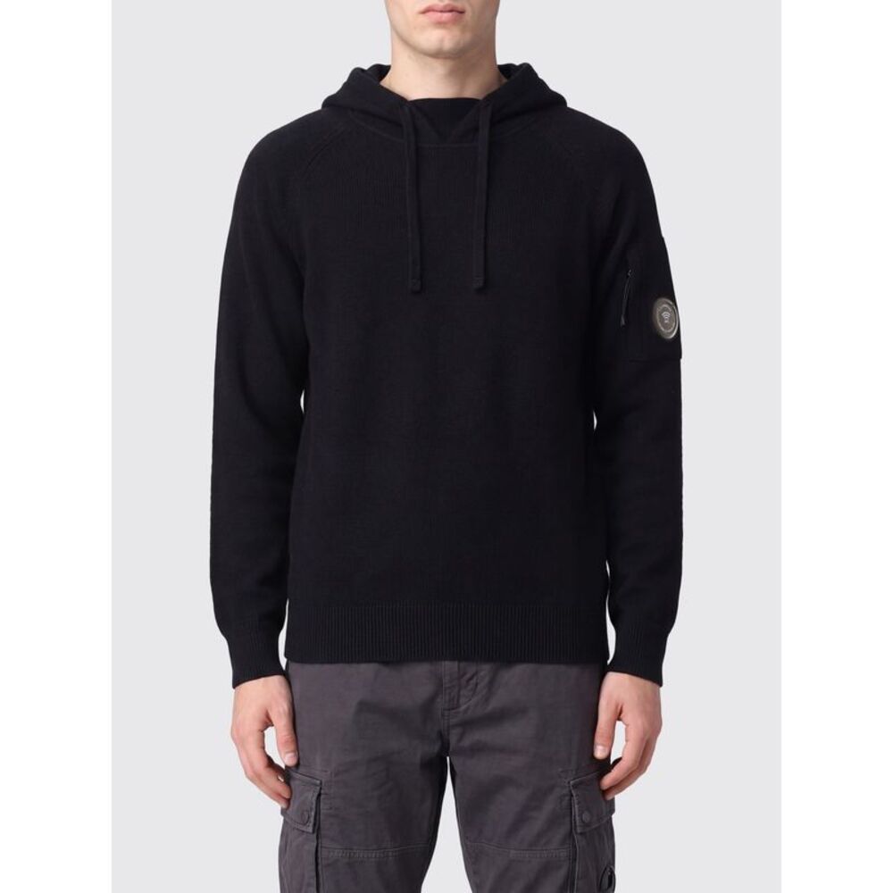C.P. Company Men Knit Hoodie C.P. Company In Wool Blend With Kangaroo Pocket